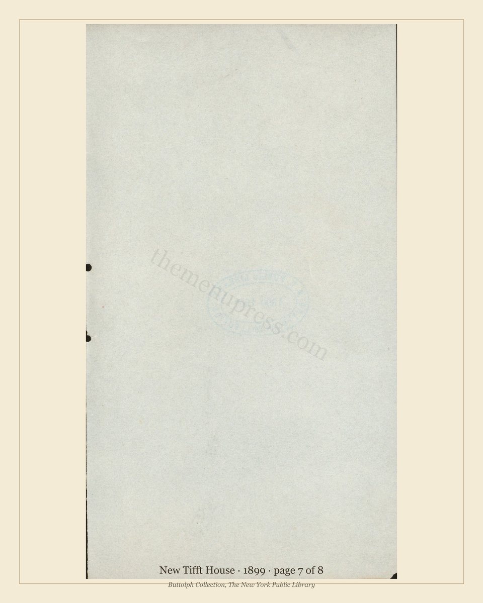 Vintage menu — page 7 of 8