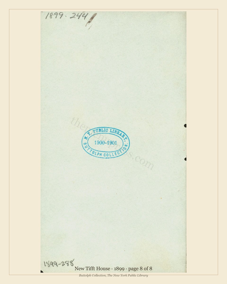 Vintage menu — page 8 of 8