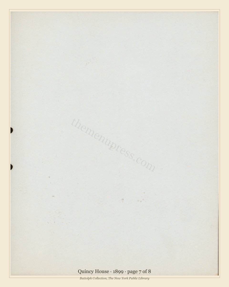 Vintage menu — page 7 of 8