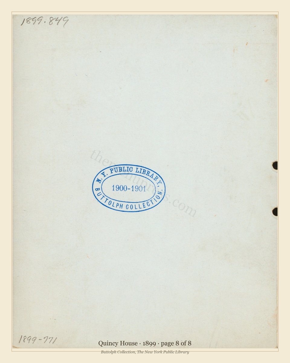 Vintage menu — page 8 of 8