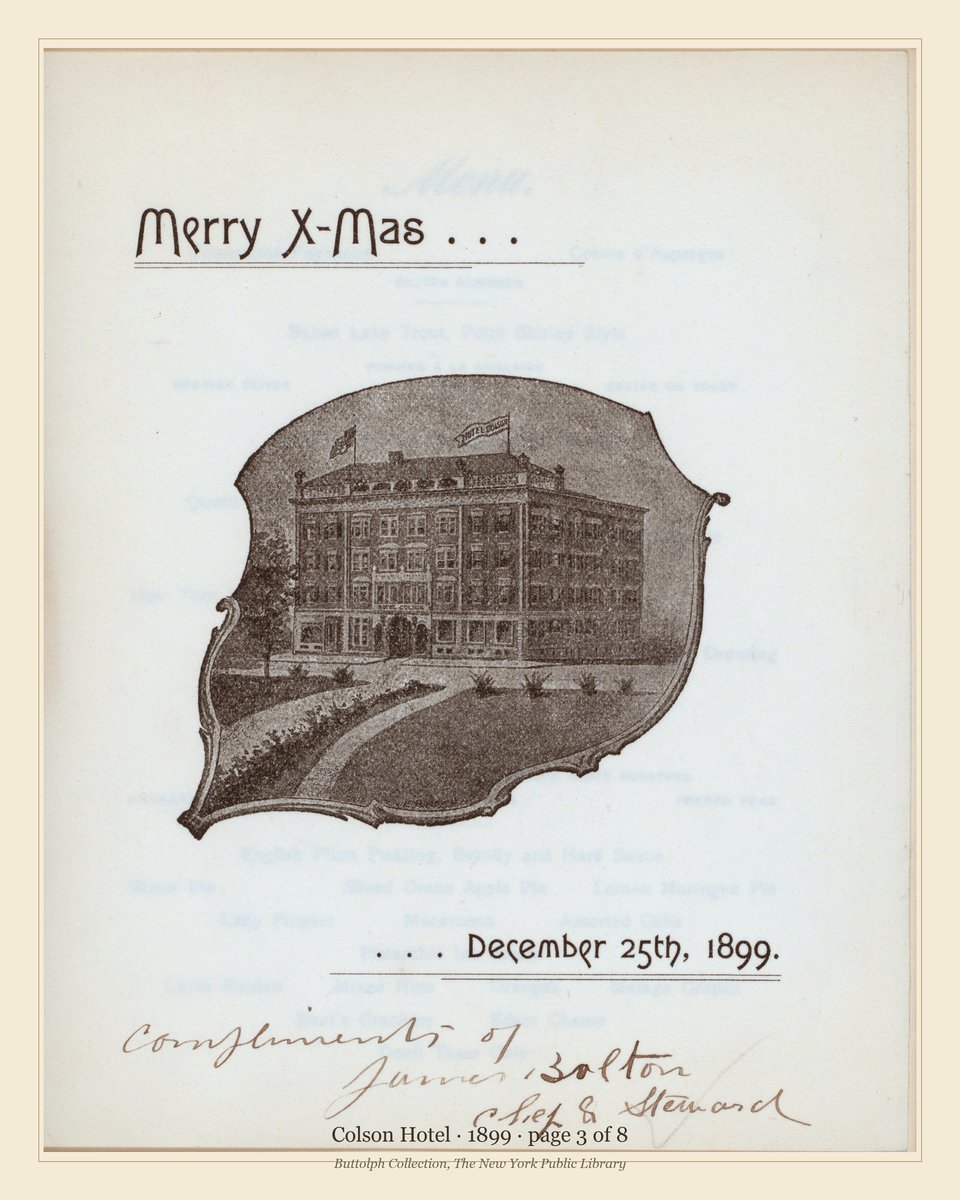 Vintage menu — page 3 of 8