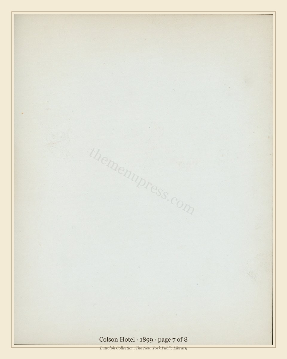 Vintage menu — page 7 of 8