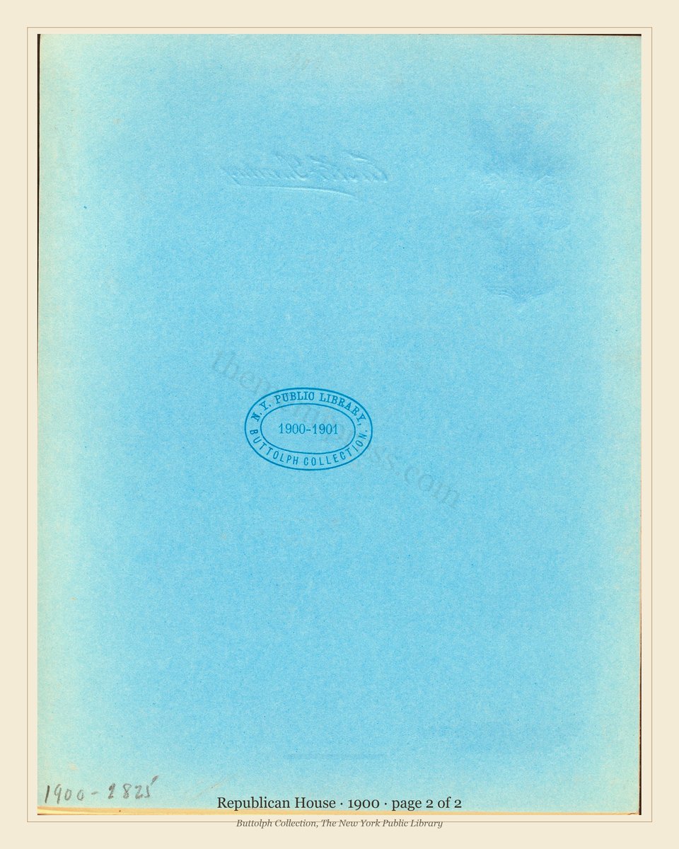 Vintage menu — page 2 of 2
