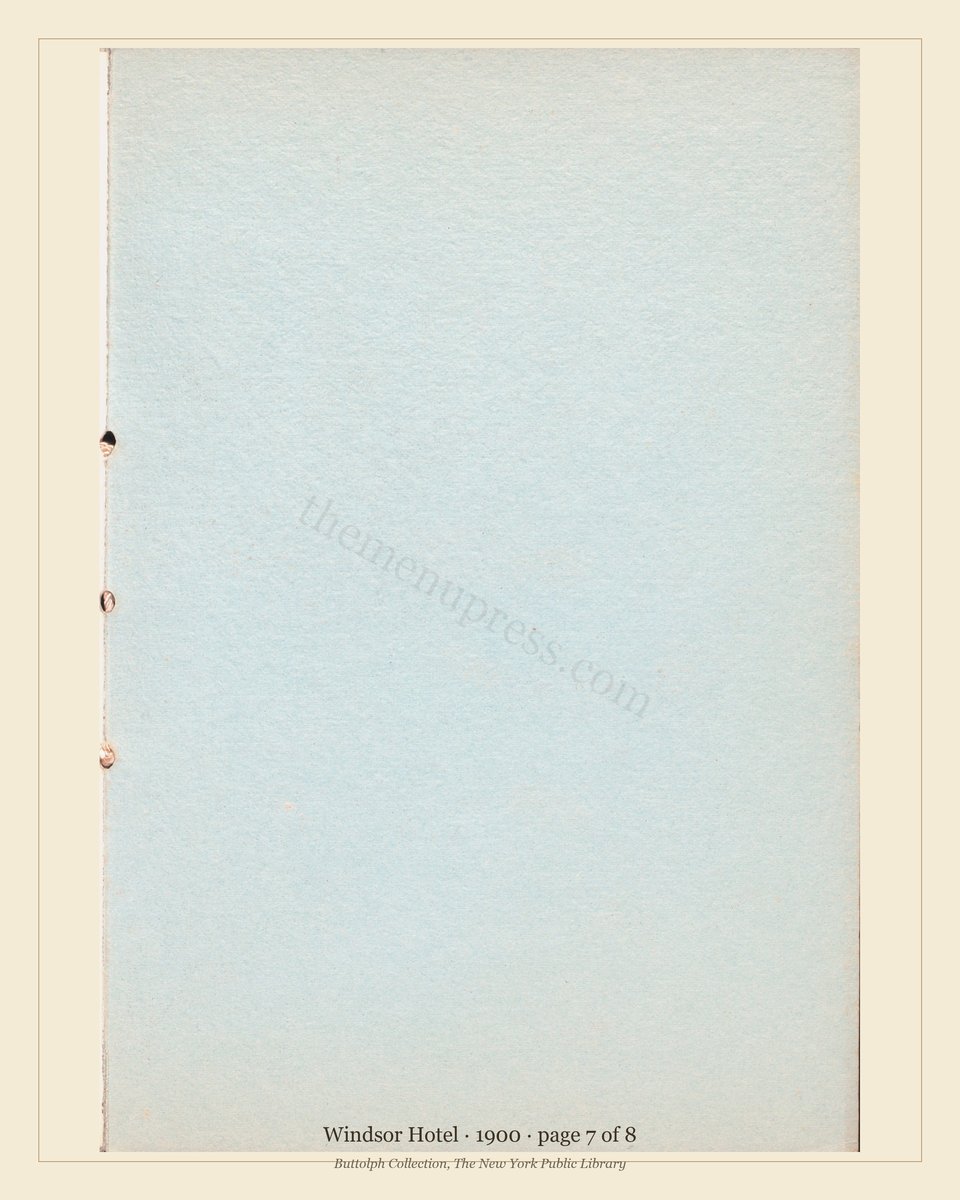 Vintage menu — page 2 of 3