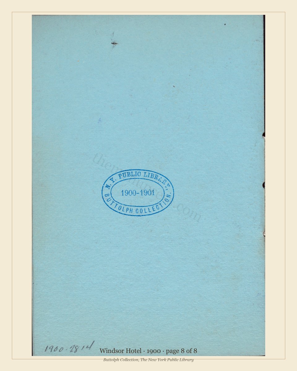 Vintage menu — page 3 of 3