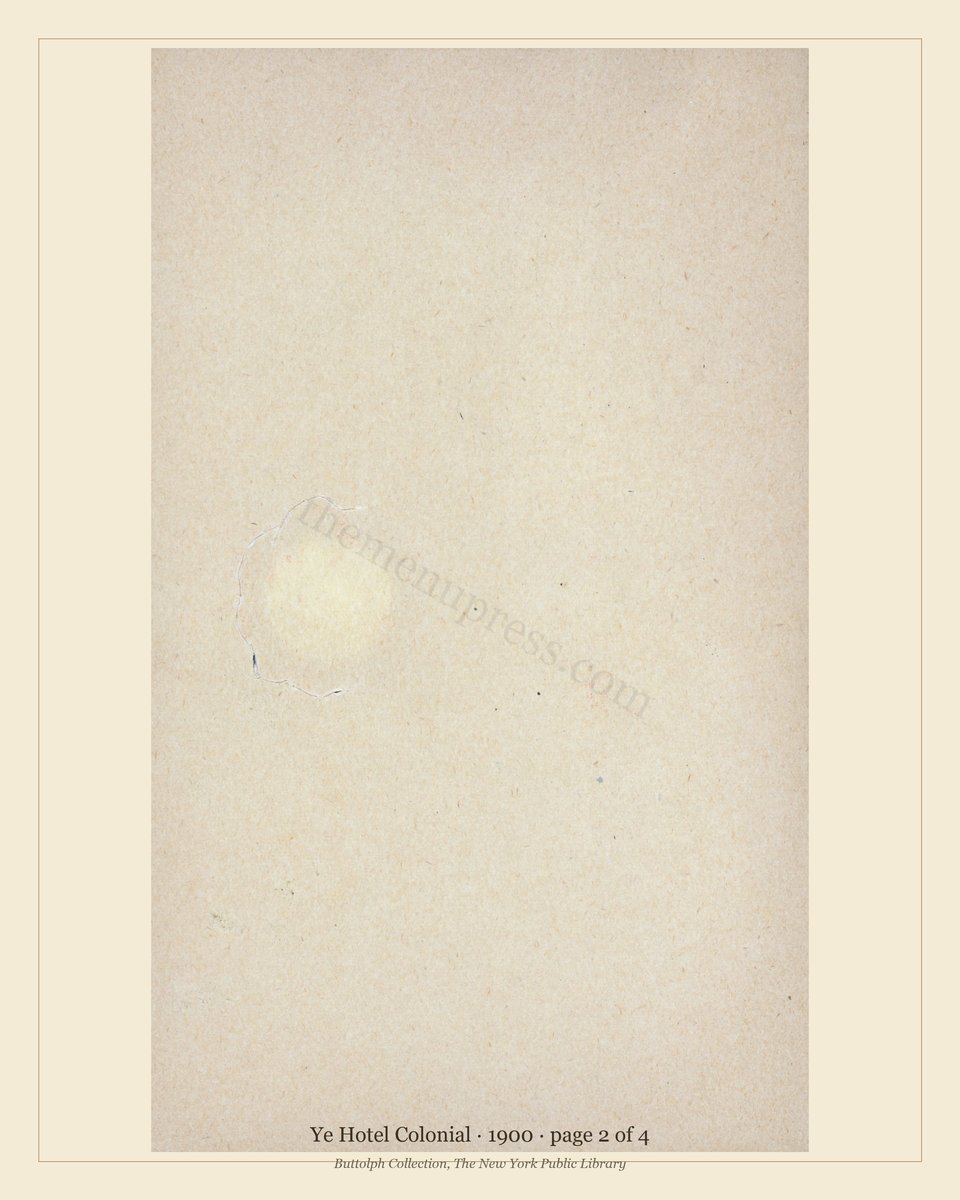 Vintage menu — page 2 of 4
