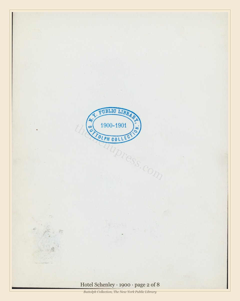 Vintage menu — page 2 of 5
