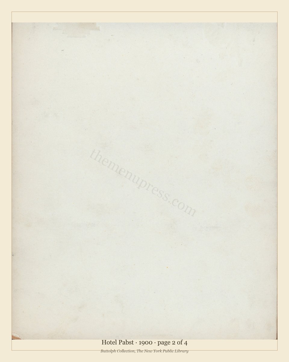 Vintage menu — page 2 of 4