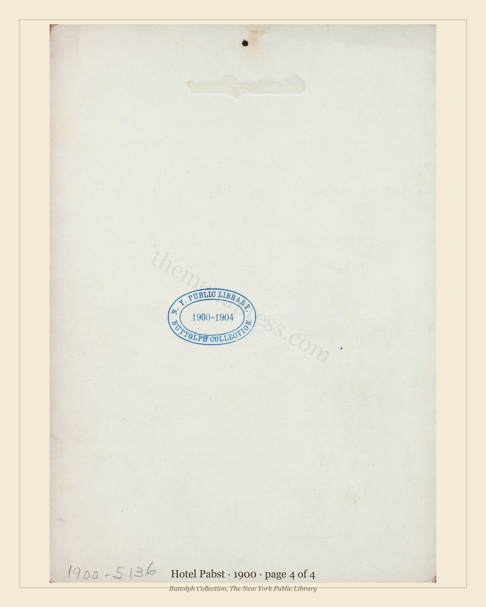 Vintage menu — page 4 of 4