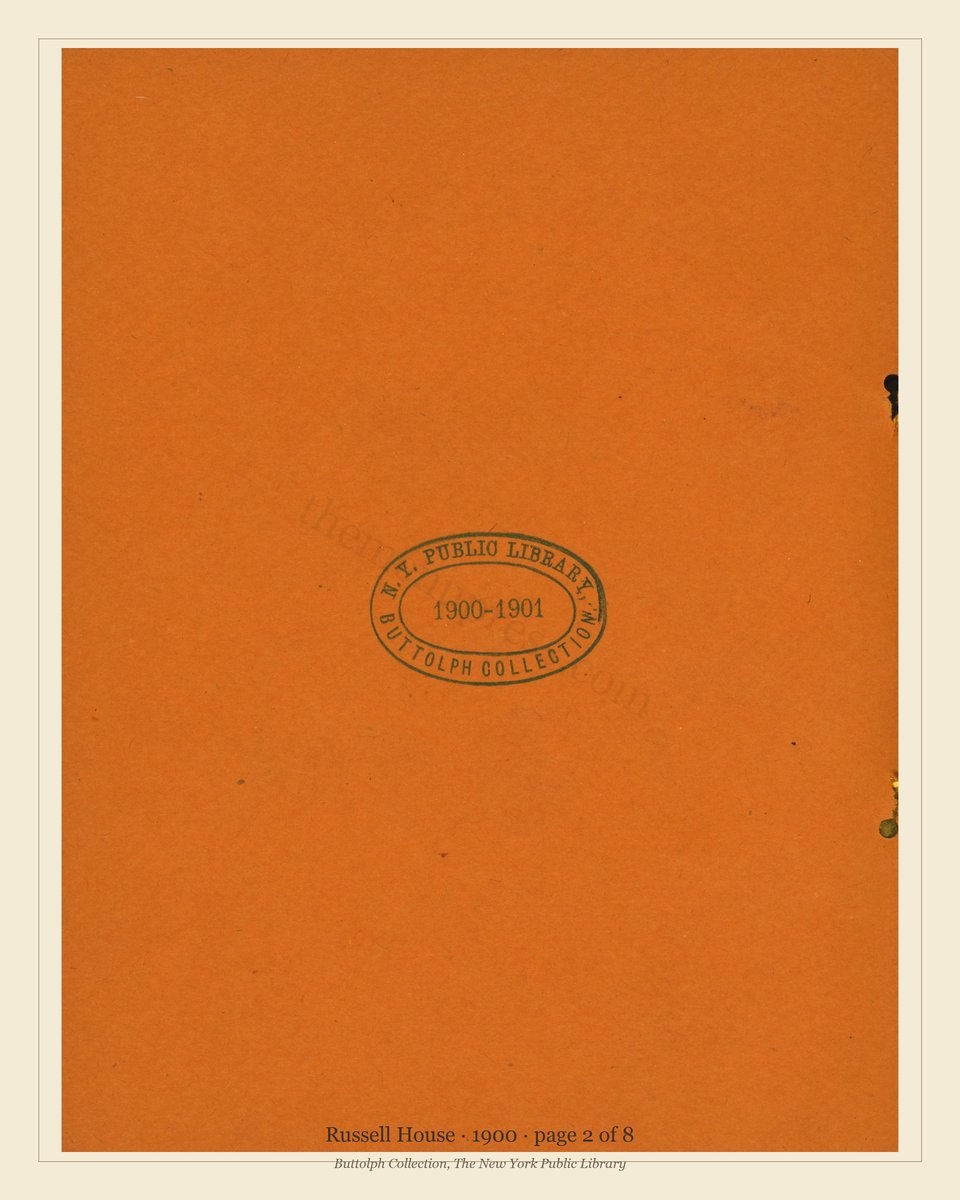Vintage menu — page 2 of 8