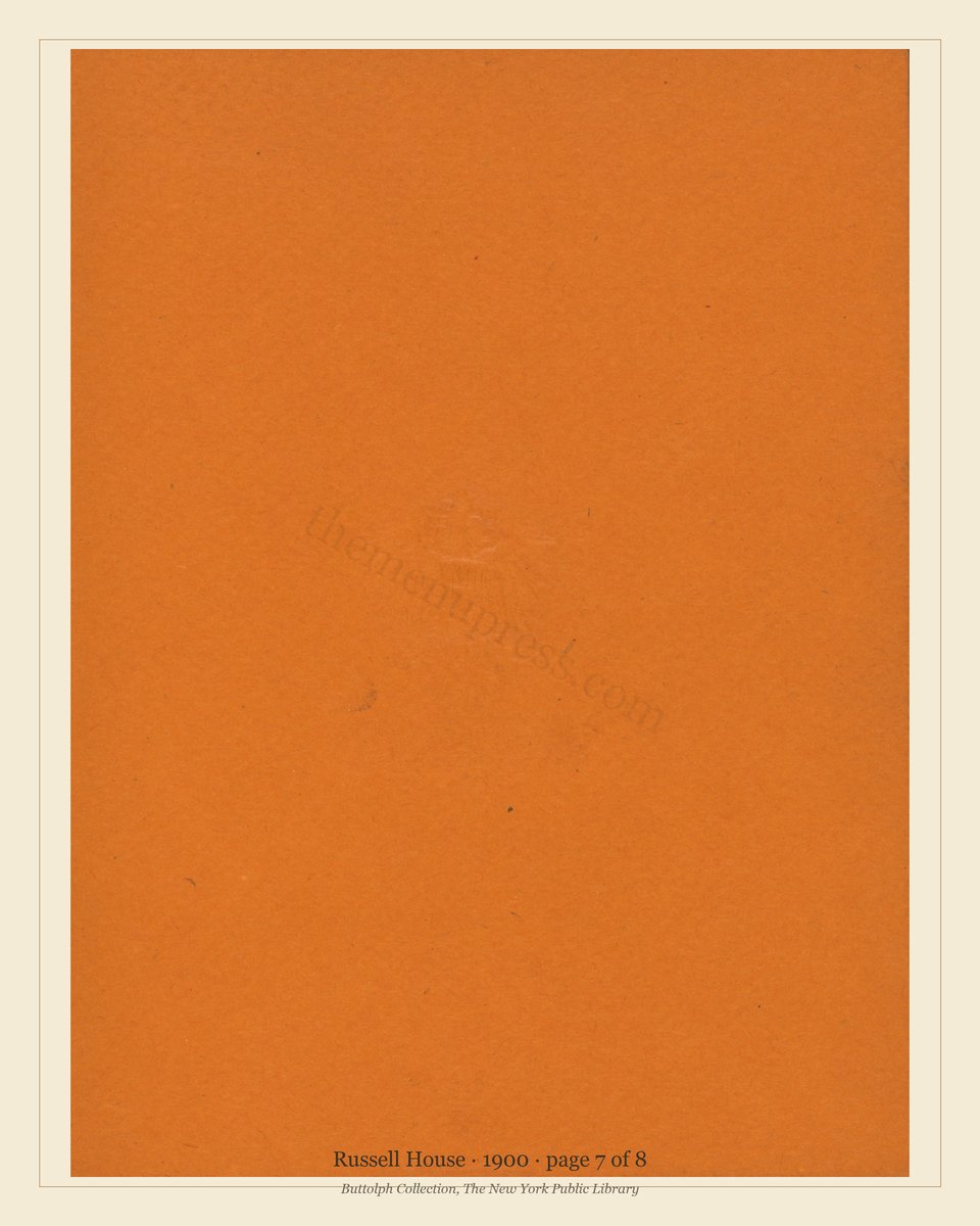 Vintage menu — page 7 of 8