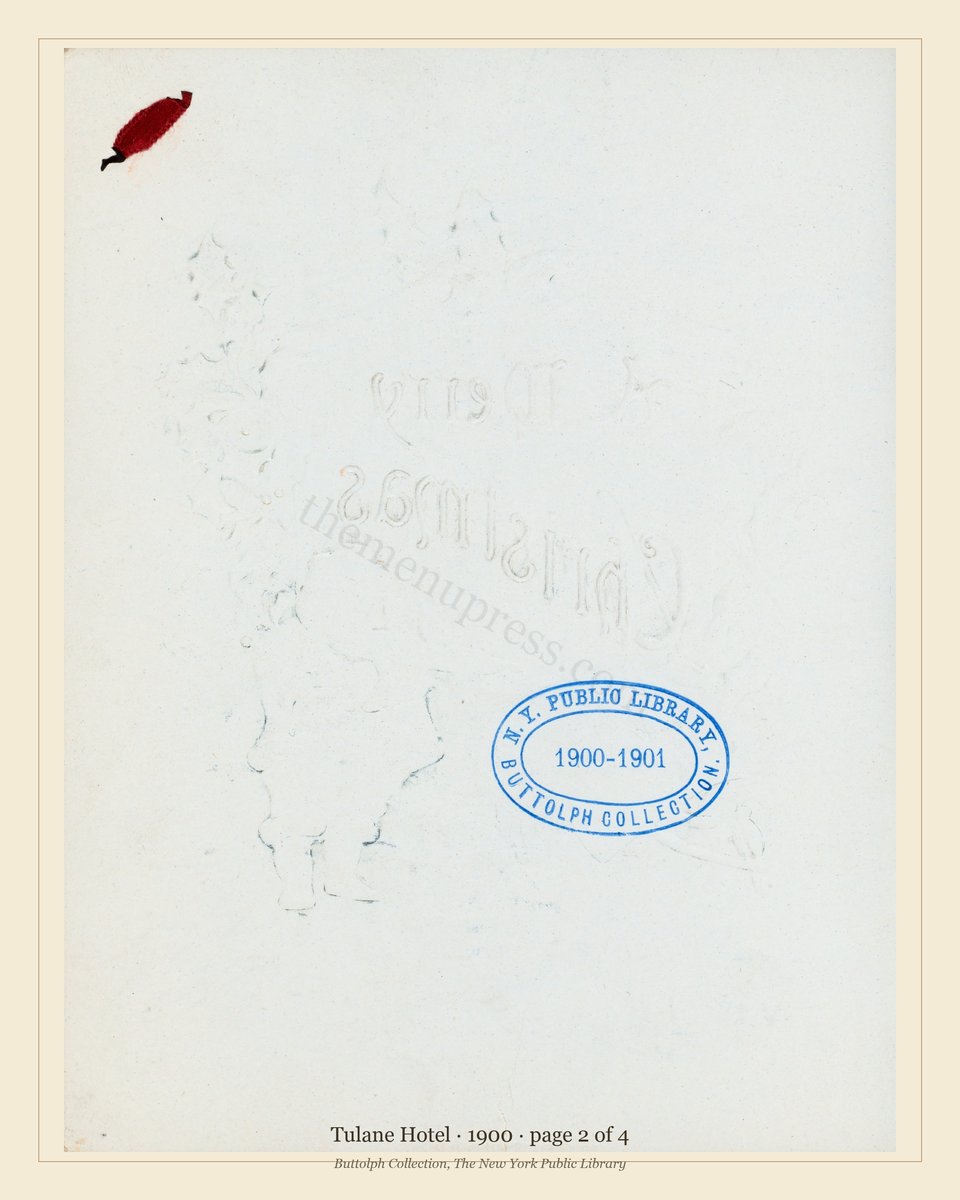 Vintage menu — page 2 of 4