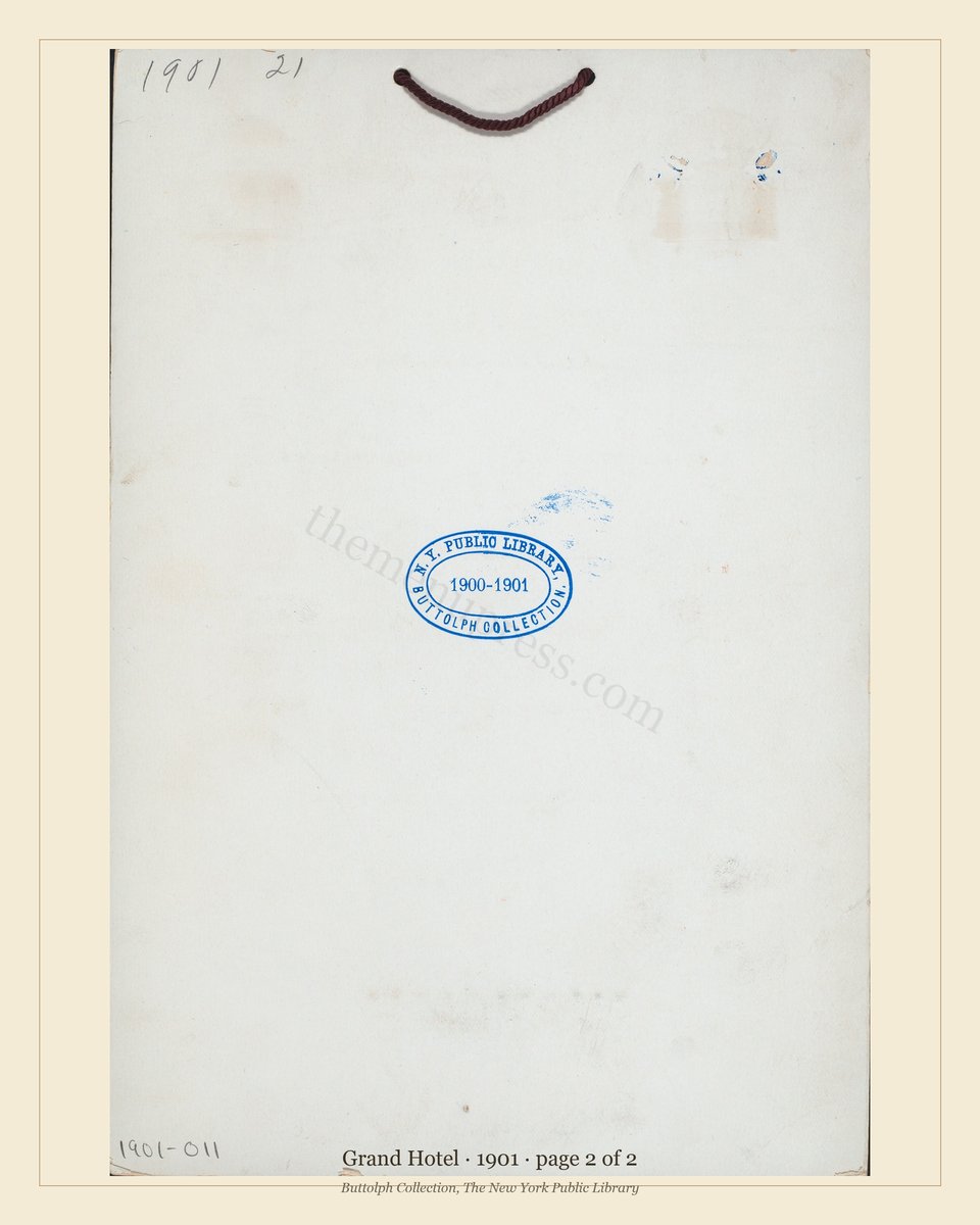 Vintage menu — page 2 of 2
