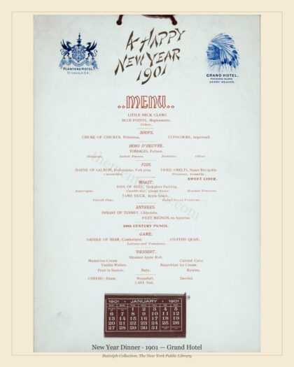 New Year Dinner · 1901 — Grand Hotel