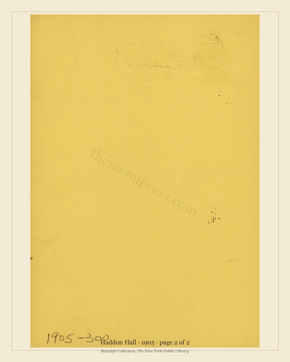 Vintage menu — page 2 of 2
