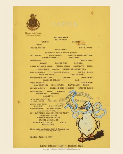 Easter Dinner · 1905 — Haddon Hall