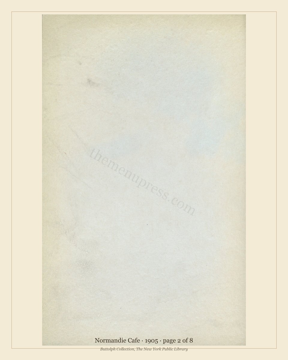 Vintage menu — page 2 of 8