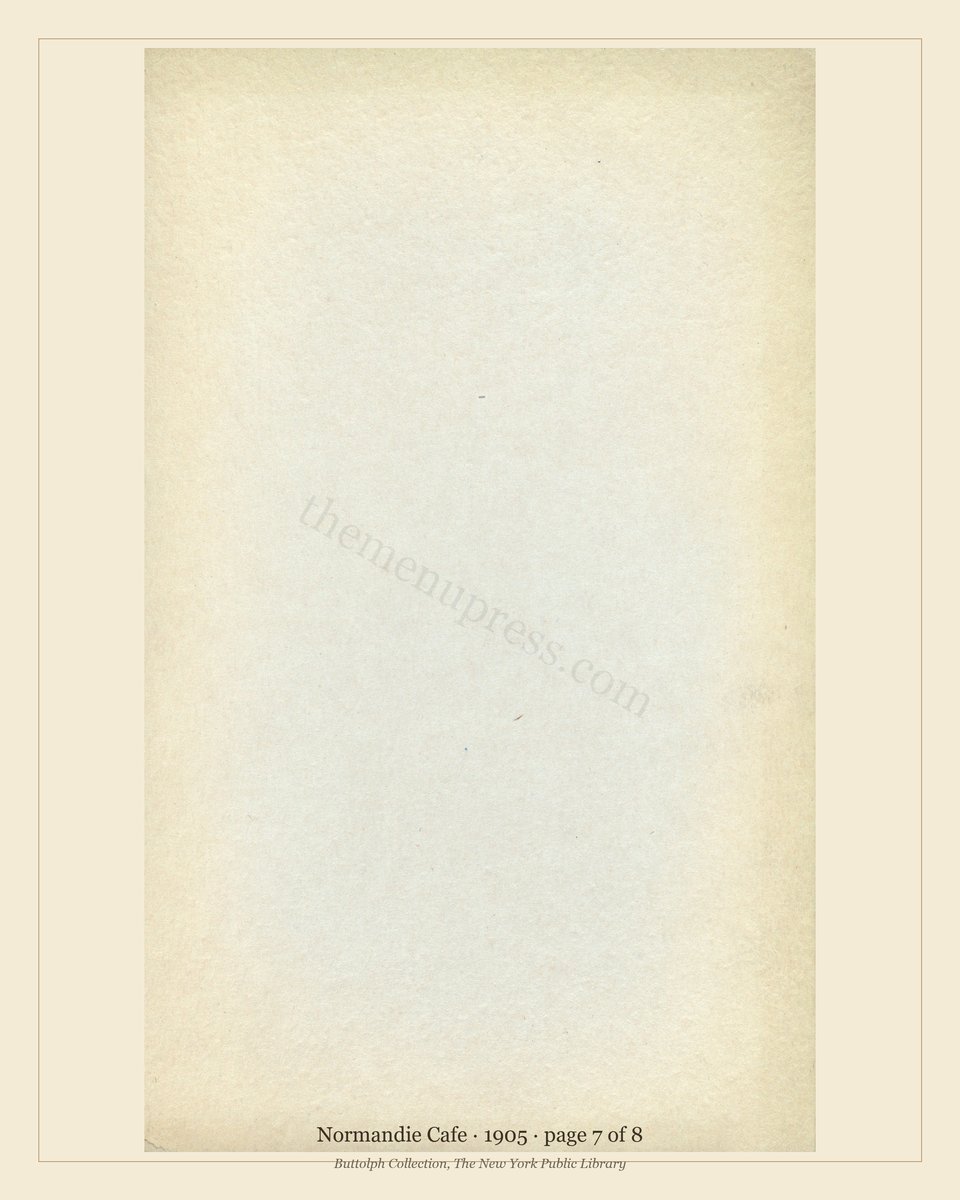 Vintage menu — page 7 of 8
