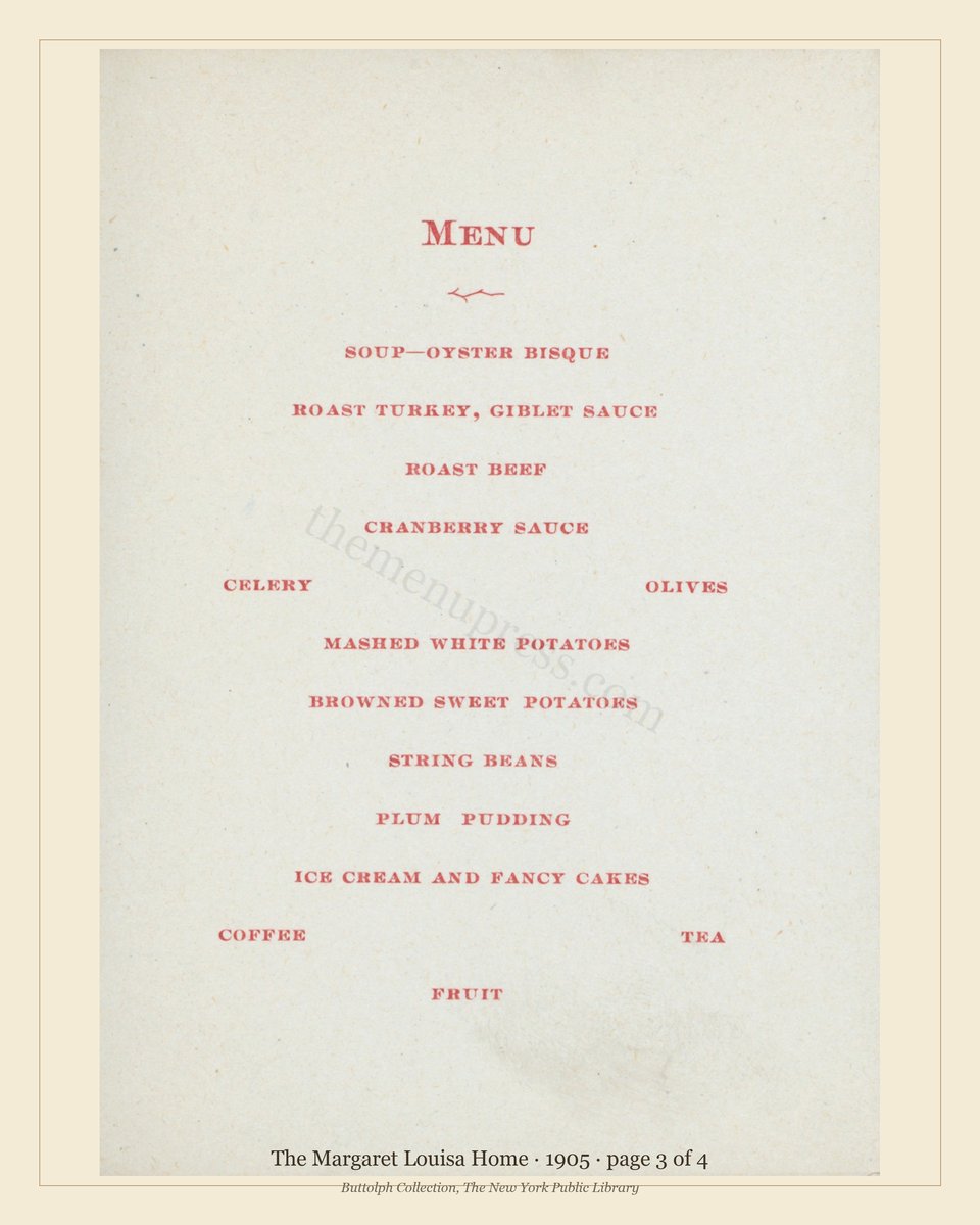 Vintage menu — page 3 of 4