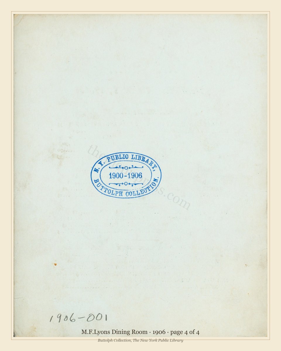 Vintage menu — page 4 of 4