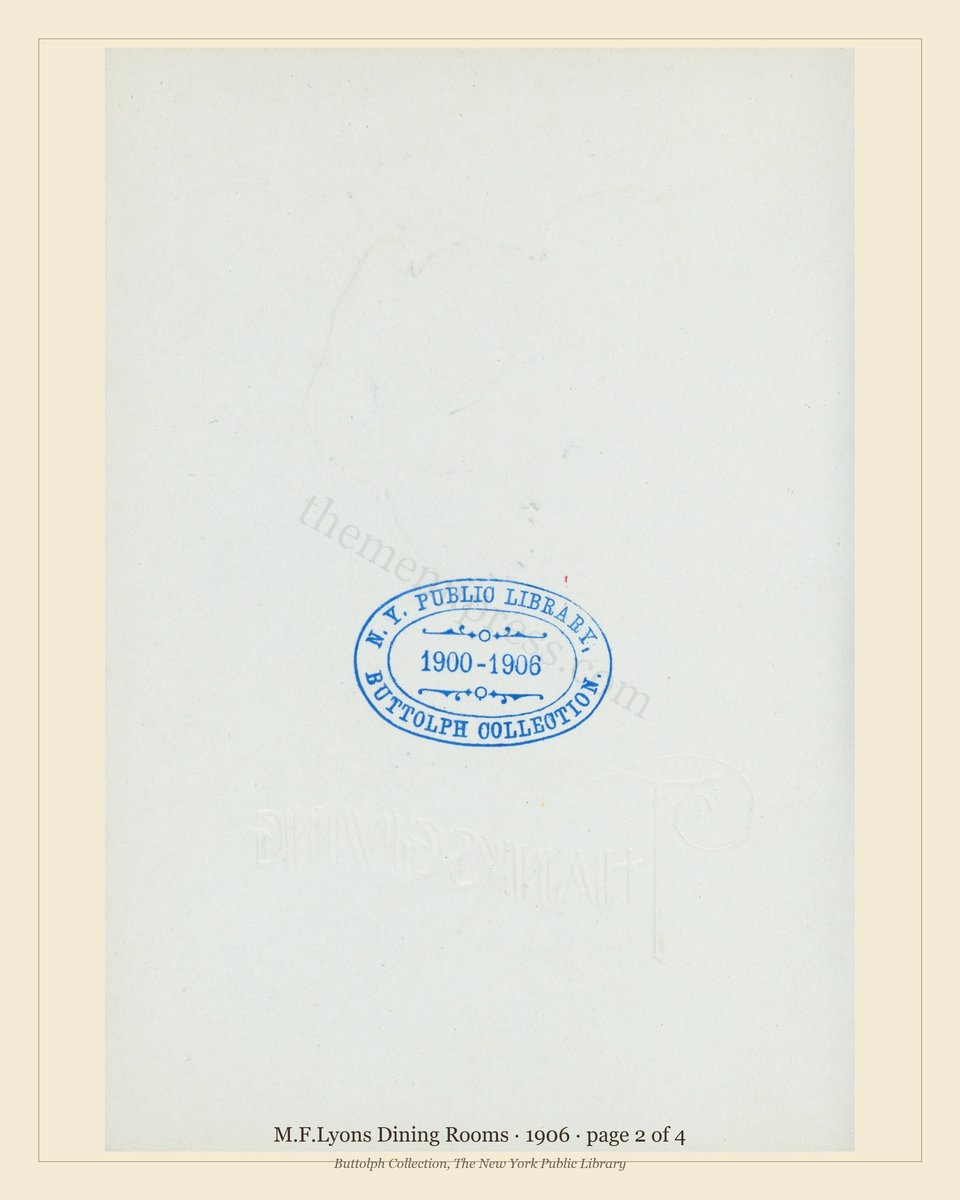 Vintage menu — page 2 of 4