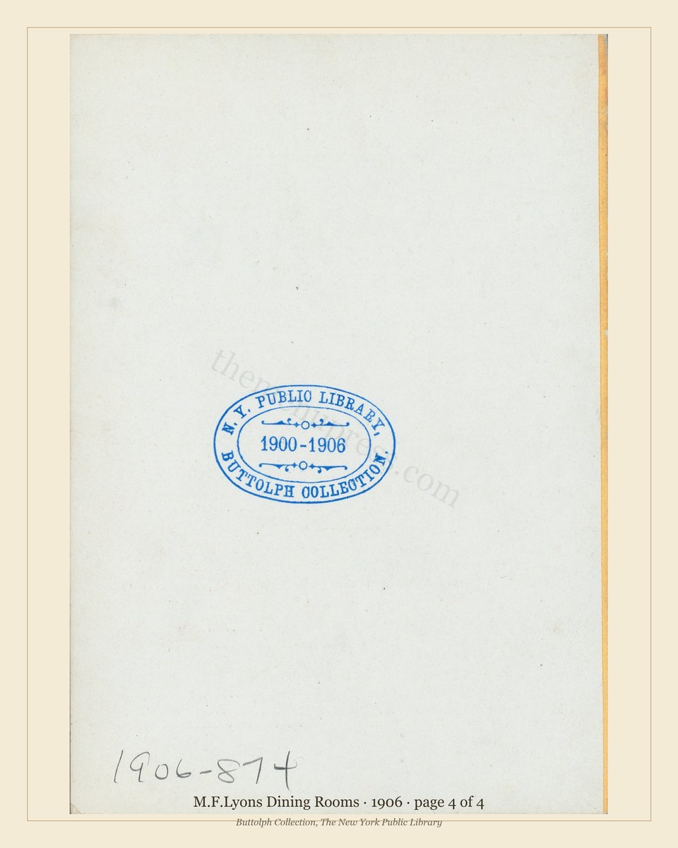 Vintage menu — page 4 of 4