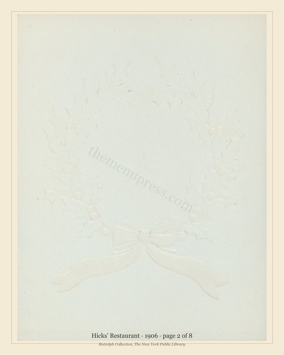 Vintage menu — page 2 of 4