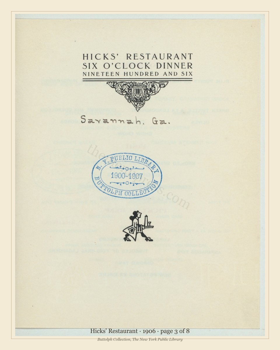 Vintage menu — page 3 of 4