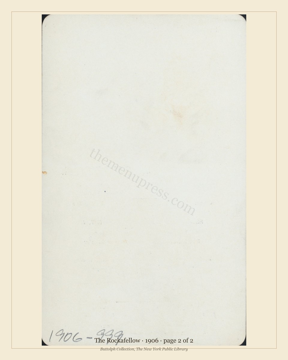 Vintage menu — page 2 of 2