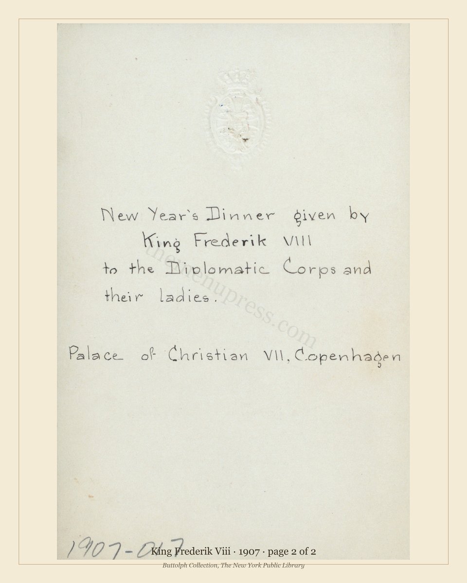 Vintage menu — page 2 of 2