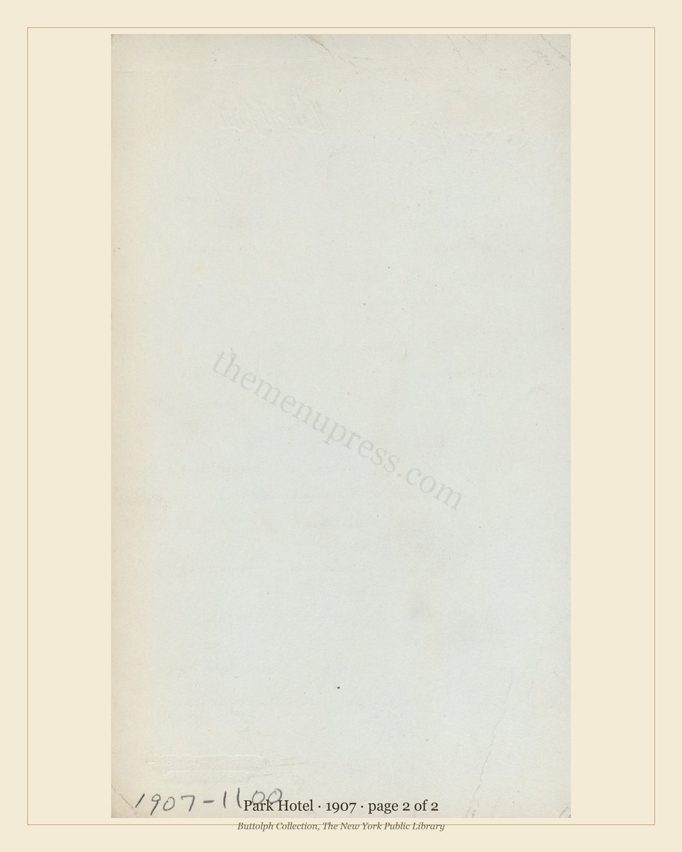 Vintage menu — page 2 of 2