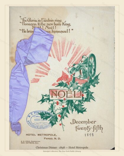 Vintage menu preview — Vintage Christmas Gift Set — 5 Menus
