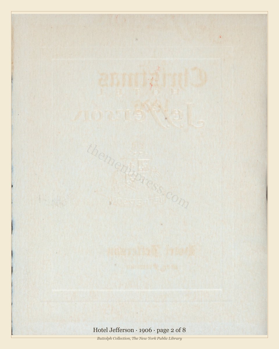 Vintage menu — page 2 of 6