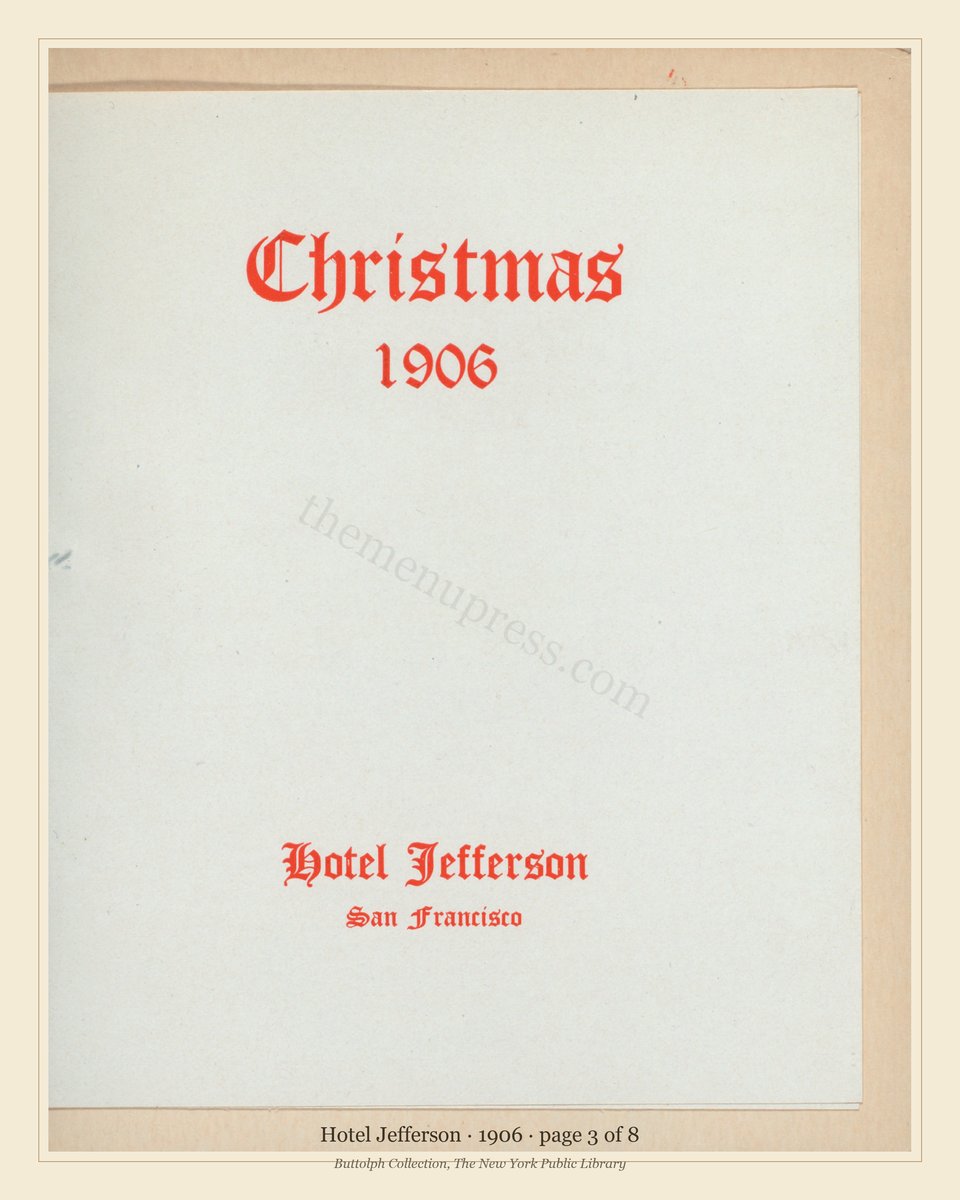 Vintage menu — page 3 of 6