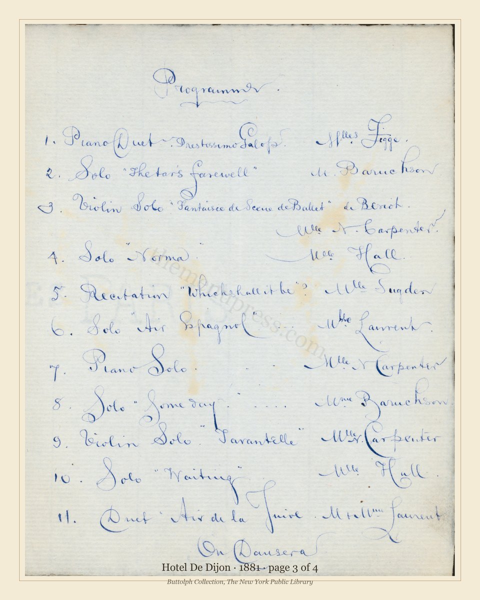 Vintage menu — page 3 of 4