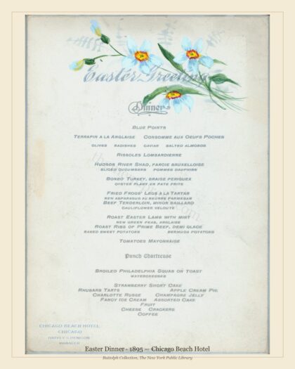 Easter Dinner · 1895 — Chicago Beach Hotel