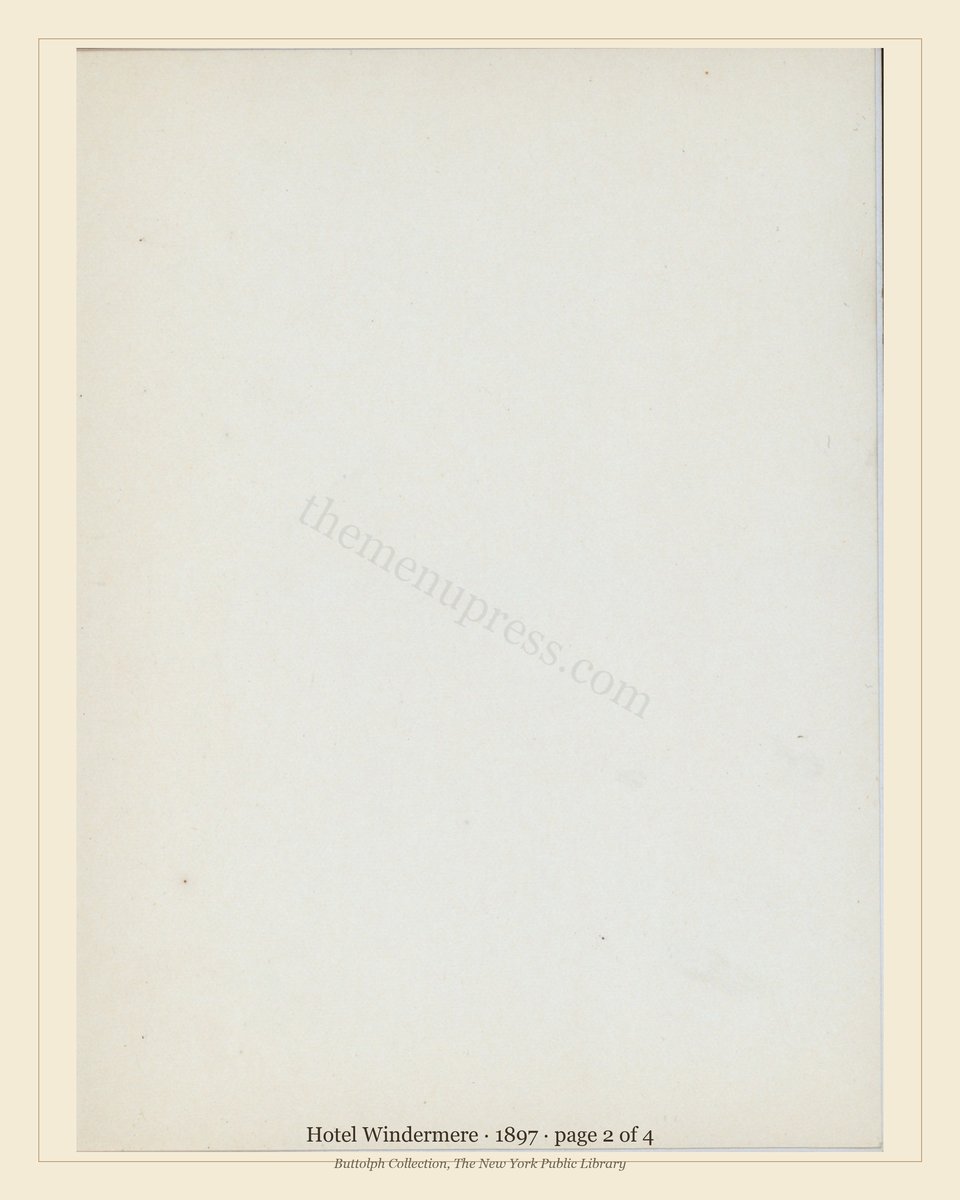 Vintage menu — page 2 of 4