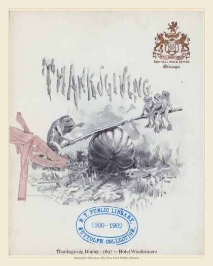Thanksgiving Dinner · 1897 — Hotel Windermere