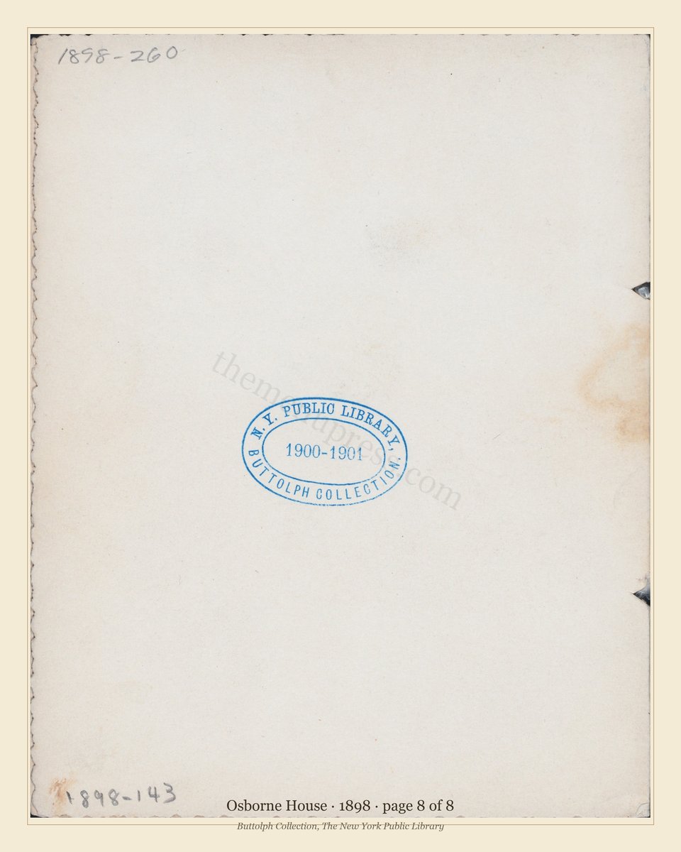 Vintage menu — page 8 of 8