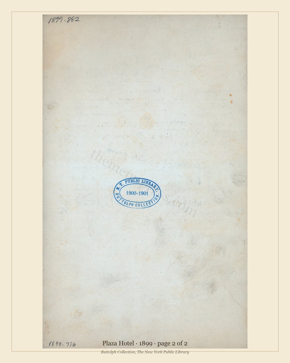 Vintage menu — page 2 of 2