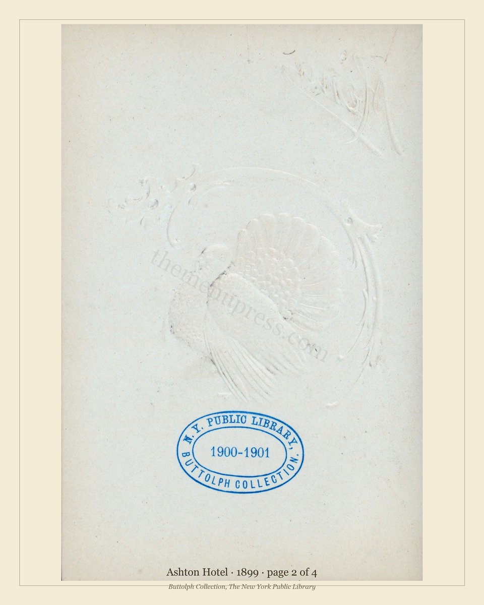 Vintage menu — page 2 of 4