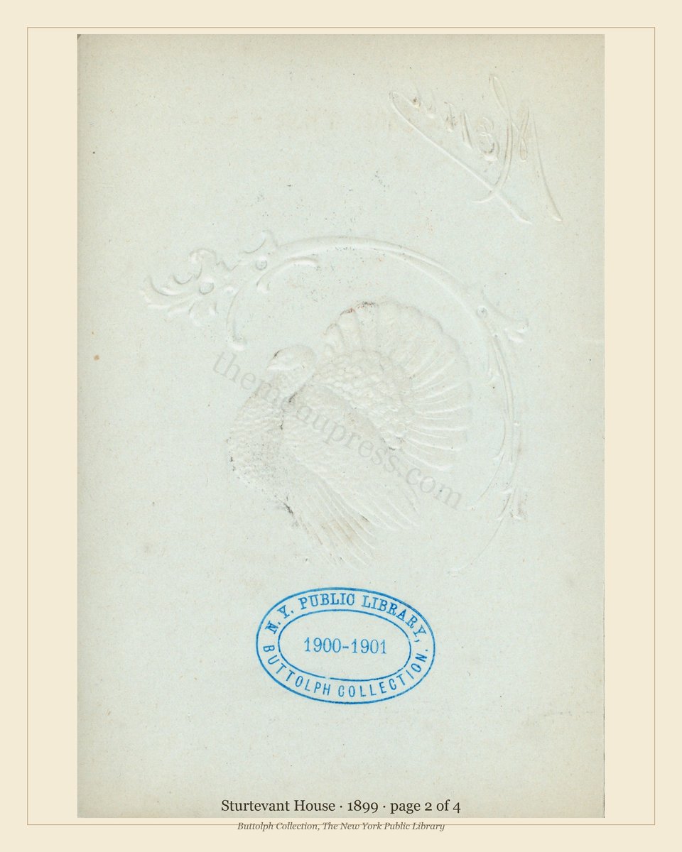 Vintage menu — page 2 of 4
