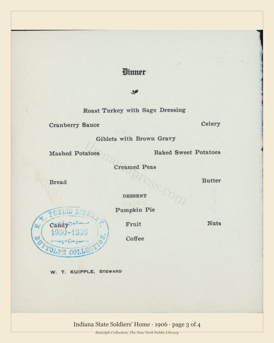 Vintage menu — page 3 of 4