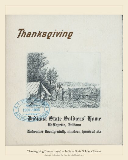 Thanksgiving Dinner · 1906 — Indiana State Soldiers' Home