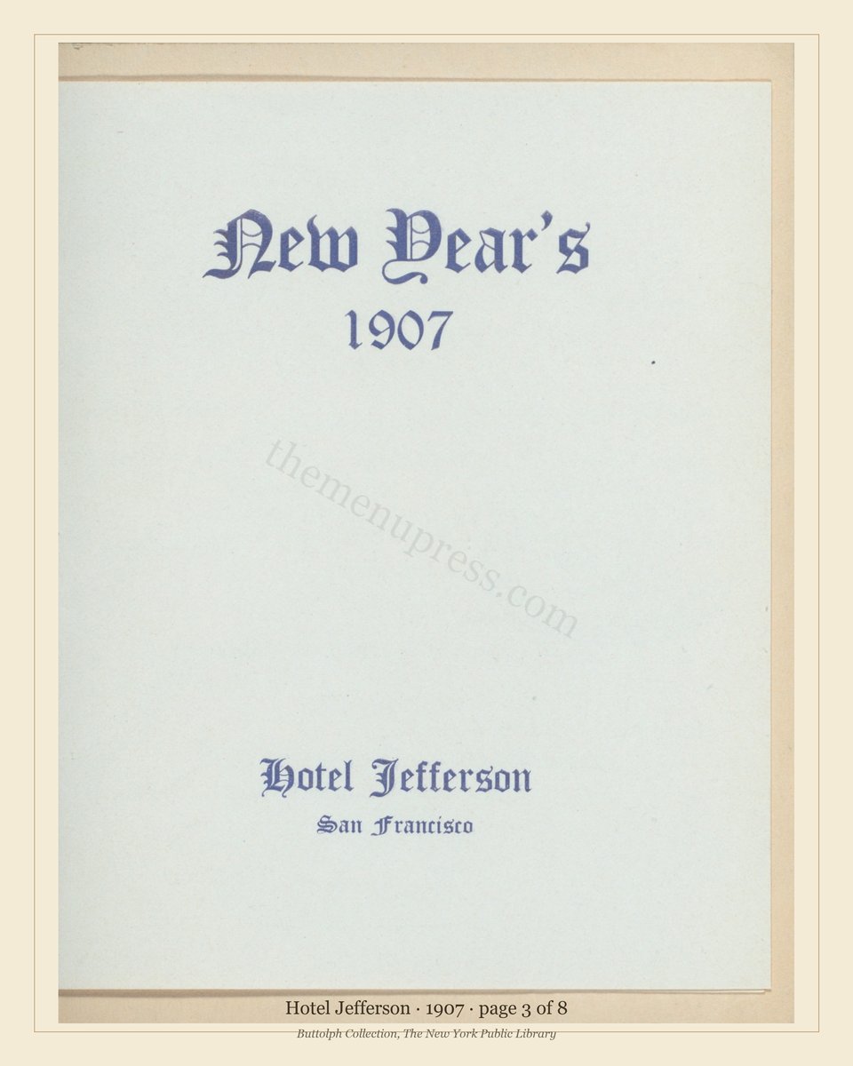 Vintage menu — page 3 of 8