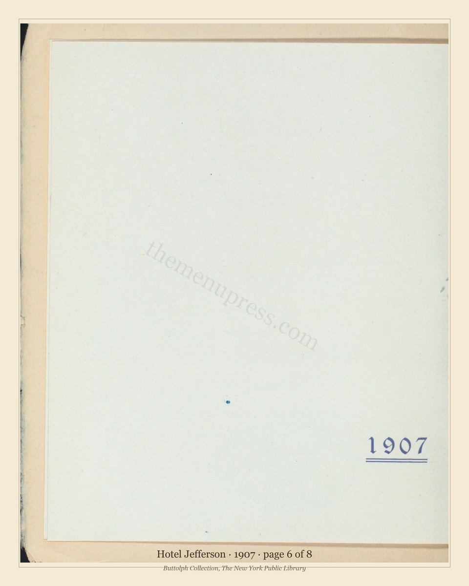 Vintage menu — page 6 of 8