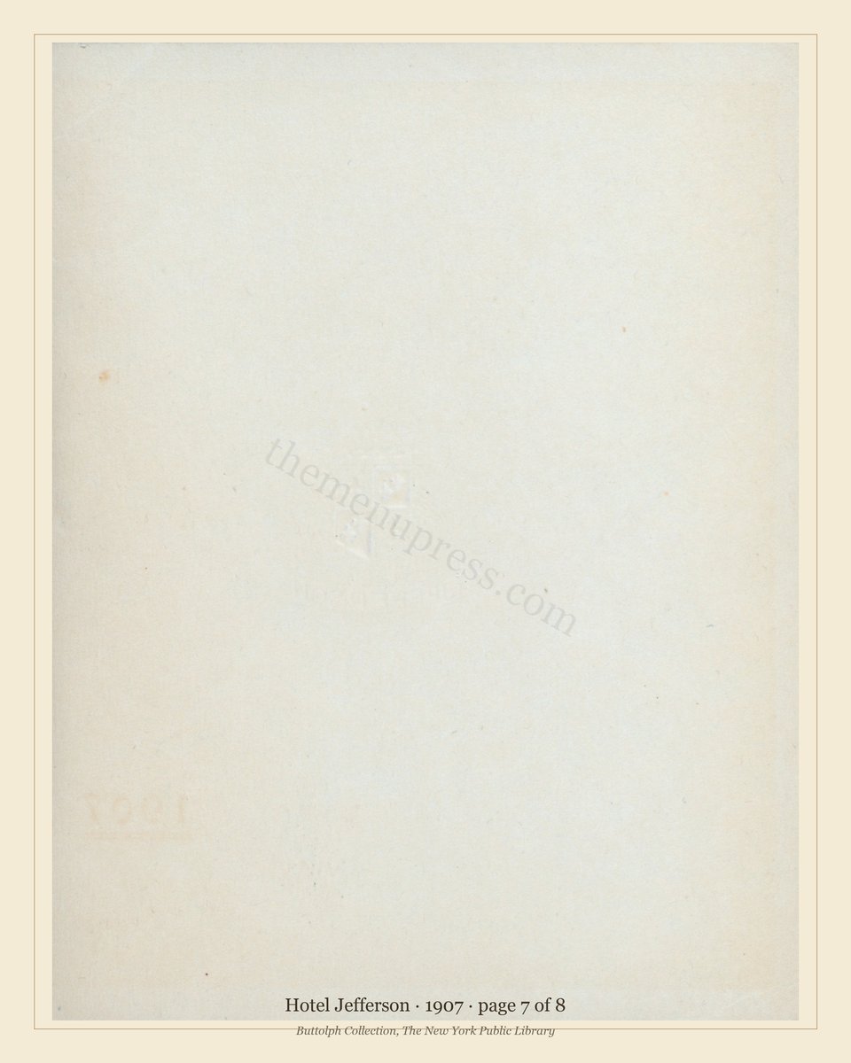 Vintage menu — page 7 of 8