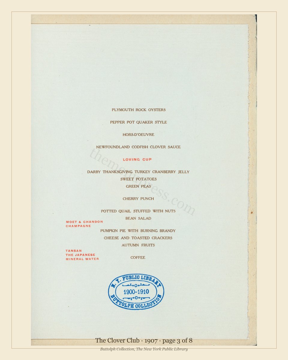 Vintage menu — page 3 of 8