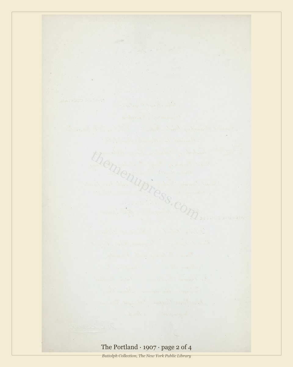 Vintage menu — page 2 of 4