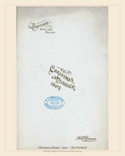 Christmas Dinner · 1907 — The Portland